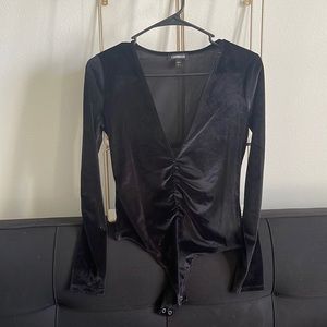 Black Express Low-Cut Body Suit